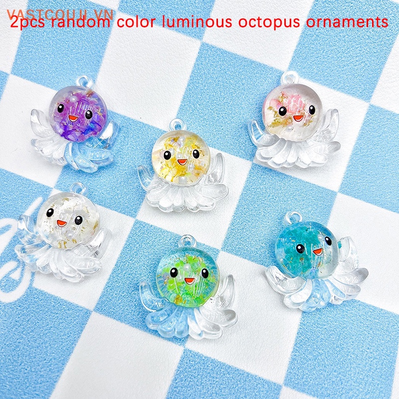 Bộ 2 Tượng Bạch Tuộc Mini Phát Quang Dùng Trang Trí