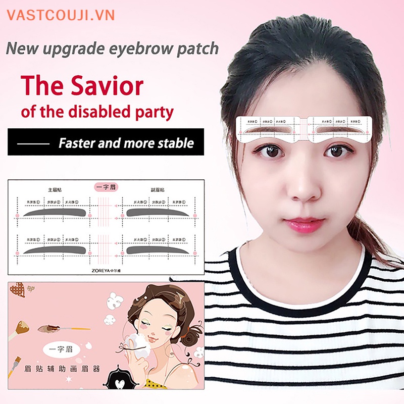 Bộ 12 Khuôn Vẽ Lông Mày Nhanh Chóng Tiện Dụng