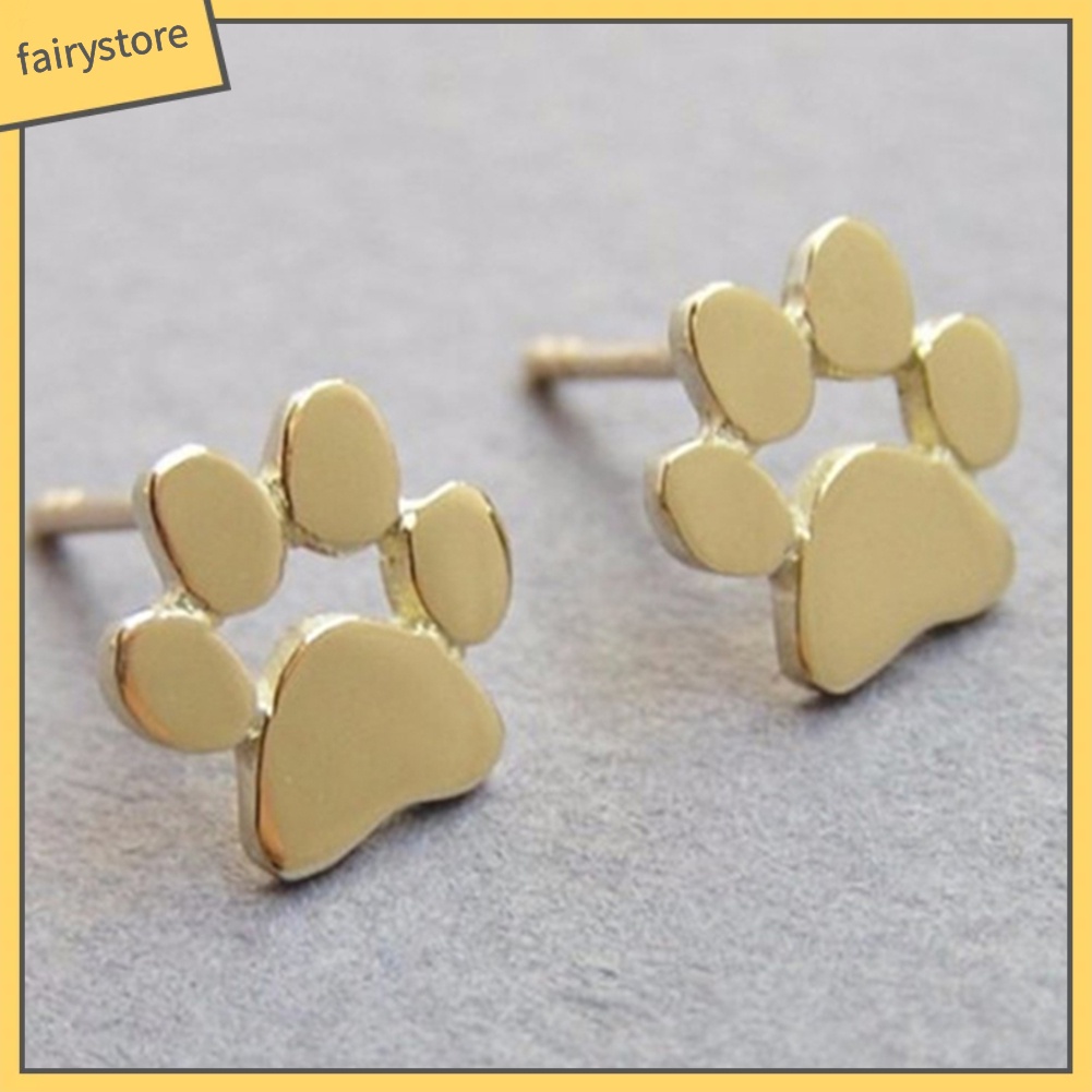 Bông Tai Hình Bàn Chân Chó Mèo Thời Trang Dự Tiệc Cho Nữ