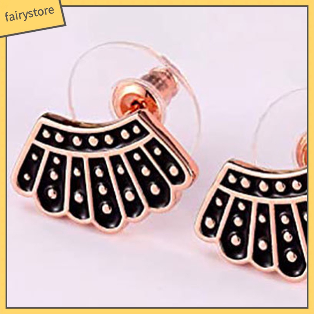 1 Đôi Bông Tai Hình Quạt Thời Trang Dành Cho Nữ