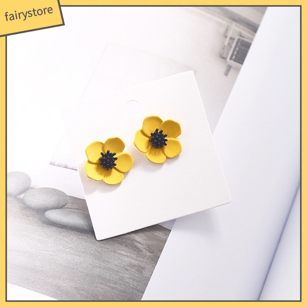 Khuyên Tai Hình Bông Hoa Đính Ngọc Trai Nhân Tạo Thời Trang Dành Cho Nữ