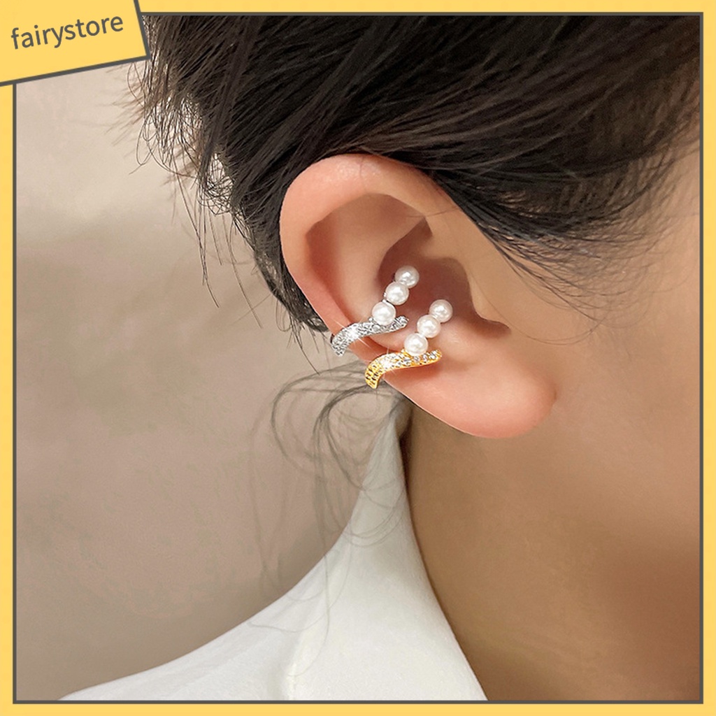 [FRO] 1 Khuyên Tai Dạng Kẹp Thanh Lịch Dễ Phối Đồ Quyến Rũ Tinh Tế Quyến Rũ