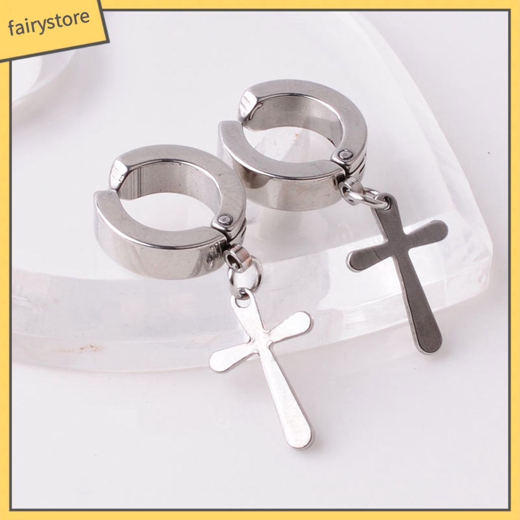 1 Khuyên Tai Vòng Lủng Lẳng Bằng Thép Không Gỉ Đơn Giản Sáng Phong Cách Hàn Quốc Cho Nam Và Nữ Mặc Hàng Ngày