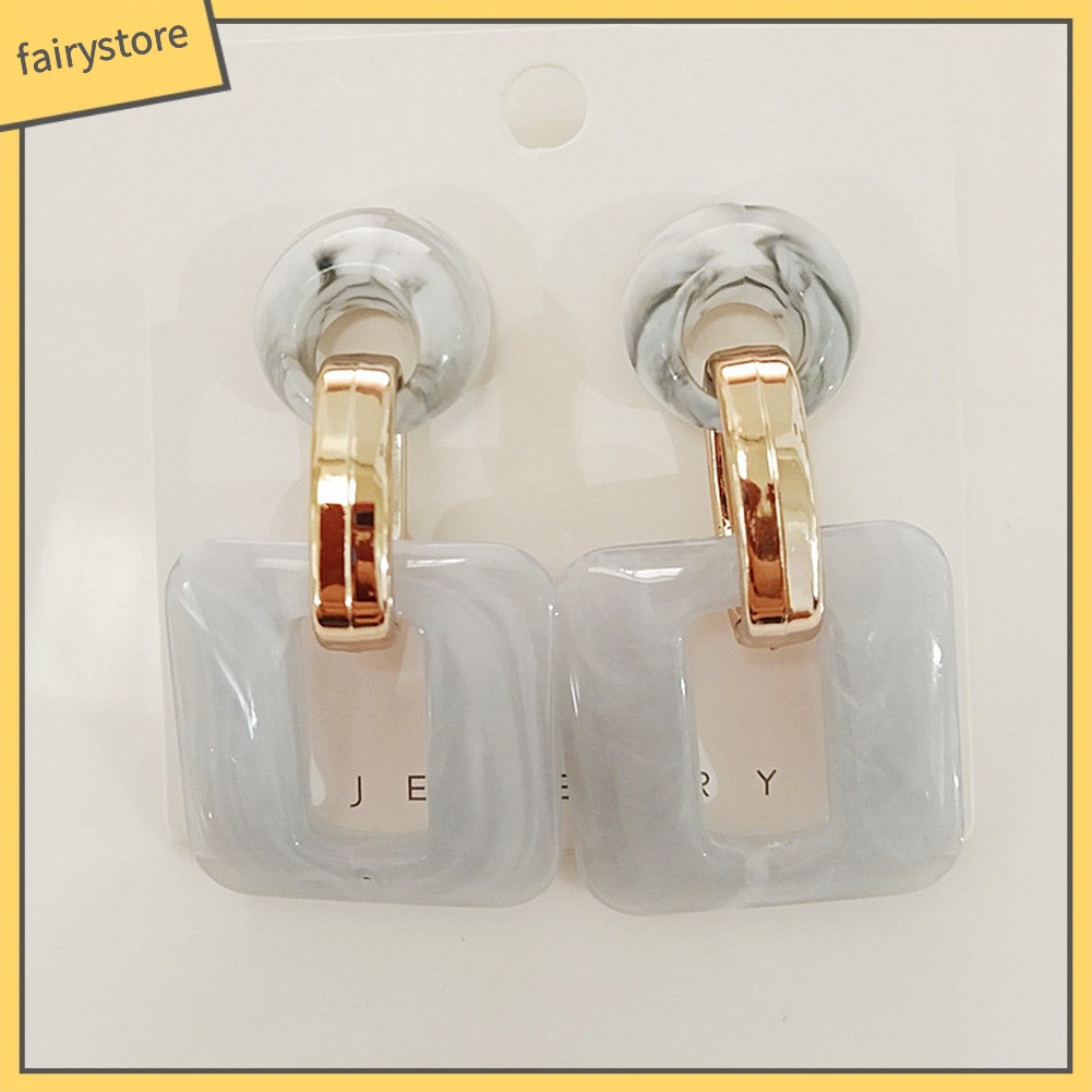 Bông Tai Hình Học Hình Vuông / Tròn Phong Cách Boho Thời Trang Cho Nữ