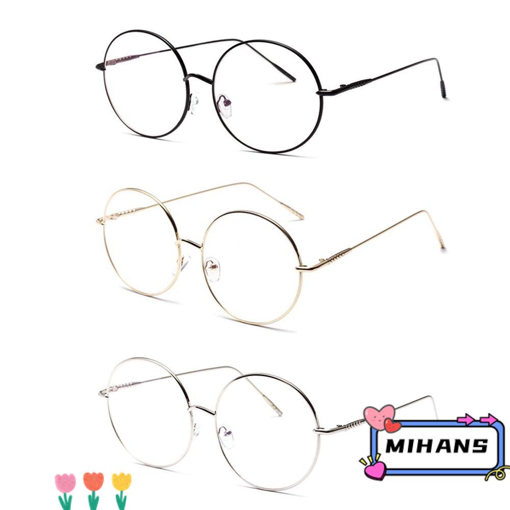 Mắt Kính Gọng Tròn Oversized Bằng Kim Loại Thời Trang