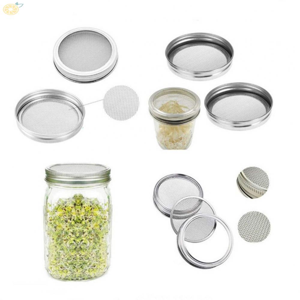 【VARSTR】Sprouting Jar Lid Set | 4 Rust Resistant Stainless Steel Lids with Excellent Ventilation