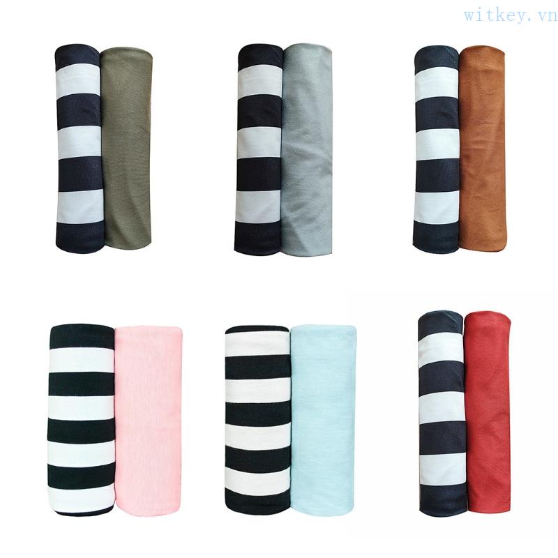 Bộ 2 Chăn Quấn 80x80cm Chất Liệu Cotton Tinh Khiết Cho Bé Sơ Sinh