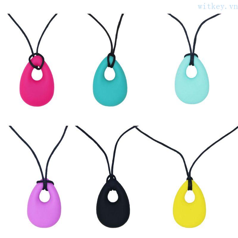 Đồ Chơi Nhai Gặm Giảm Căng Thẳng Bằng Silicon Màu Xanh Lá / Hồng / Xanh Lục Bảo Dành Cho Trẻ Em Auti