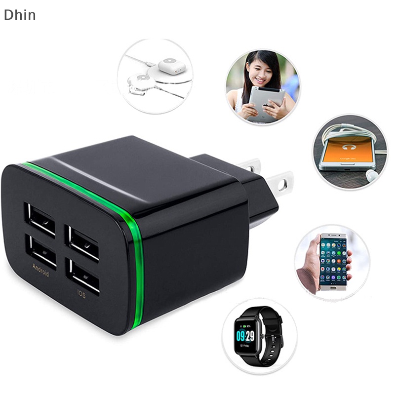 Bộ Chia 4 Cổng Sạc USB Nhanh Tiện Dụng Mang Theo Du Lịch