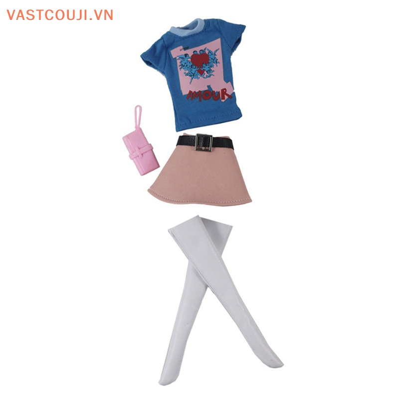 Set 4 Chân Váy + Túi Xách Xinh Xắn Cho Búp Bê 30cm Tỉ Lệ 1 / 6