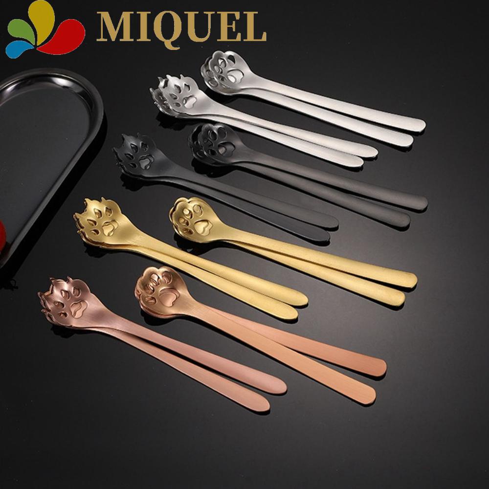 Muỗng Cà Phê Hình Dấu Chân Chó Mèo Bằng Thép Không Gỉ