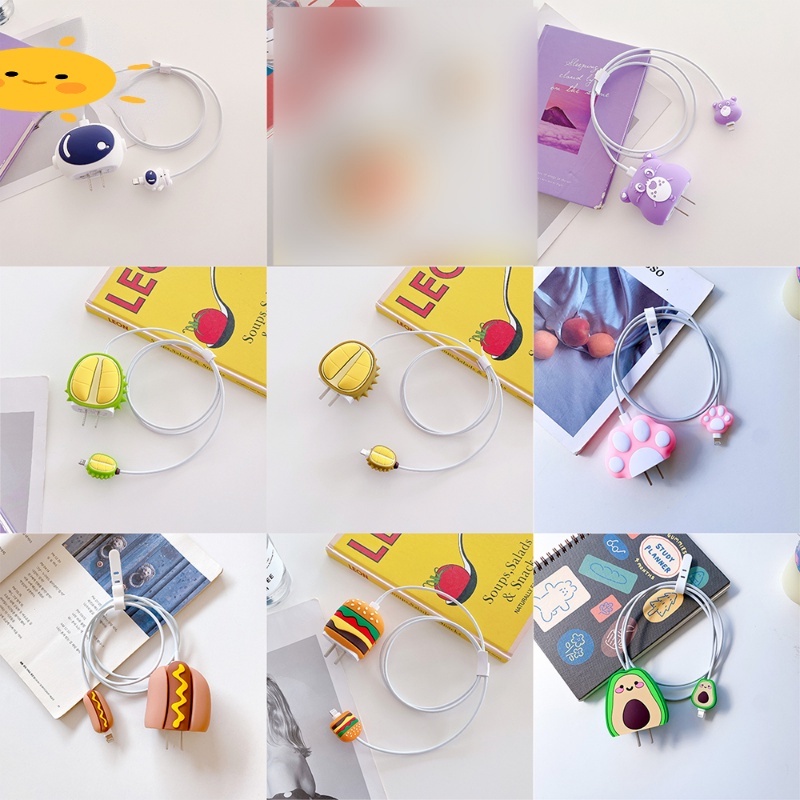 Phụ Kiện Bảo Vệ Dây Cáp Sạc Nhanh 18W Hình Quả Bơ Cho iPhone 14 13 12 11 20W