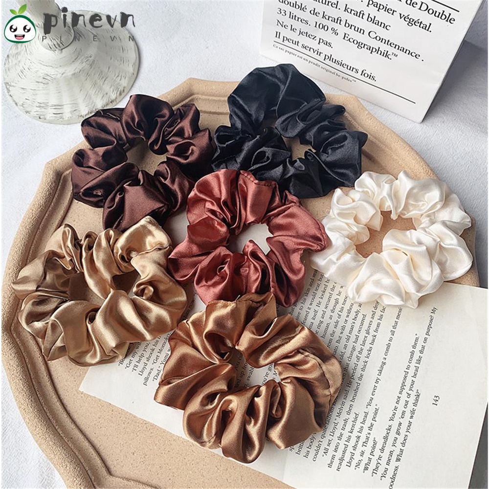 Dây Cột Tóc Đuôi Ngựa Bằng Lụa Satin Thời Trang Cho Nữ Giá Đỡ