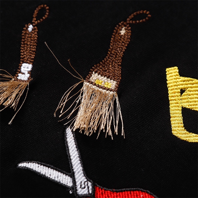 Phụ Kiện Thời Trang Chữ L Chất Lượng Cao ✂️ Áo Thun Ngắn Tay Dáng Rộng Thêu Họa Tiết Xinh Xắn Chất Lượng