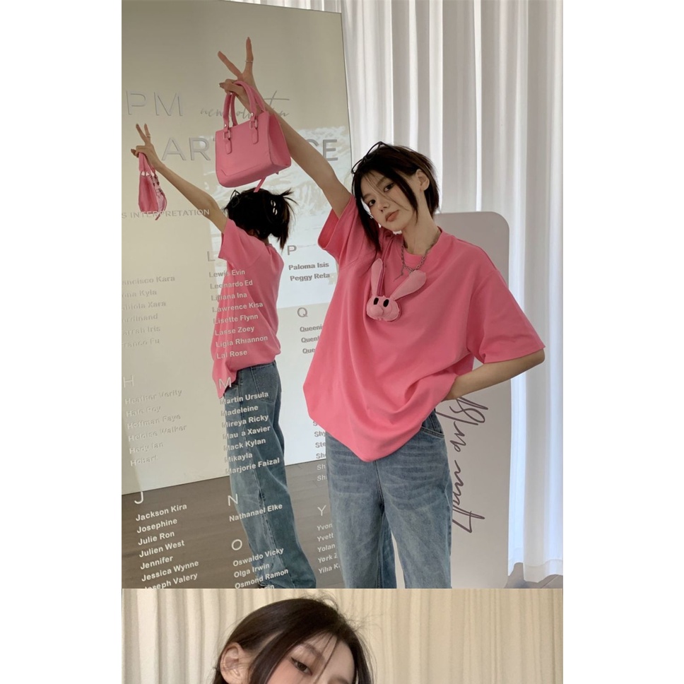 Áo Thun Tay Ngắn Cổ Tròn Ôm Dáng Họa Tiết Thỏ Ba Chiều Thời Trang Mùa Hè Quyến Rũ Cho Nữ