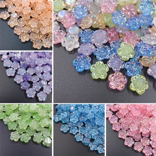 Set 20 hạt charm hoa nhiều màu sắc thời trang