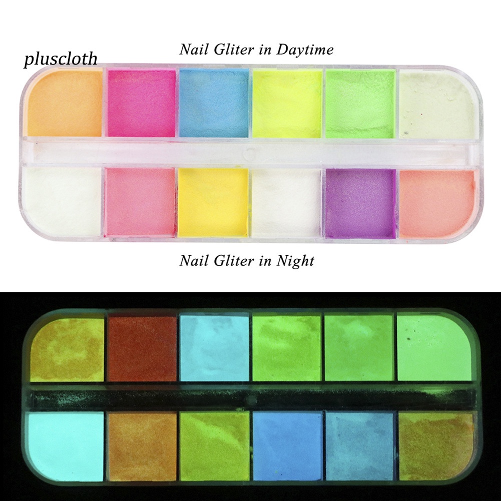 Bột Dạ Quang Lấp Lánh Trang Trí Móng Tay Nghệ Thuật