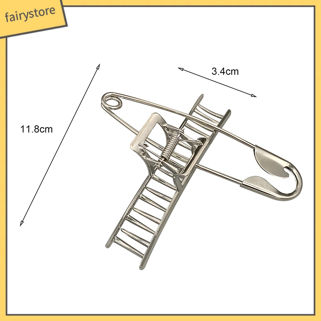 1 Bộ Kẹp Tóc Càng Cua Lớn Màu Trơn Chống Gỉ Trang Trí Tóc Đuôi Ngựa