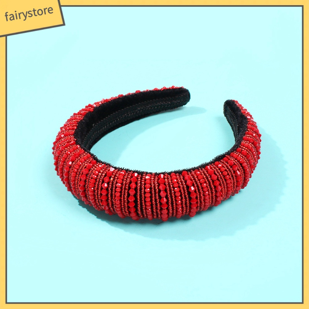 Băng Đô Cài Tóc Bản Rộng Đính Đá Nhiều Màu Sắc Thời Trang Cho Nữ