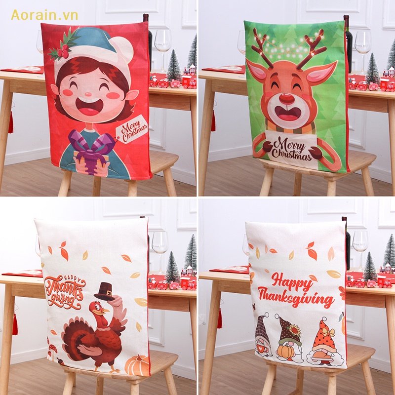 {Aorain} Vỏ Bọc Ghế Trang Trí Giáng Sinh Một Mặt In Họa Tiết Trang Trí Cho Nhà Bếp / Tiệc Kỳ Nghỉ.