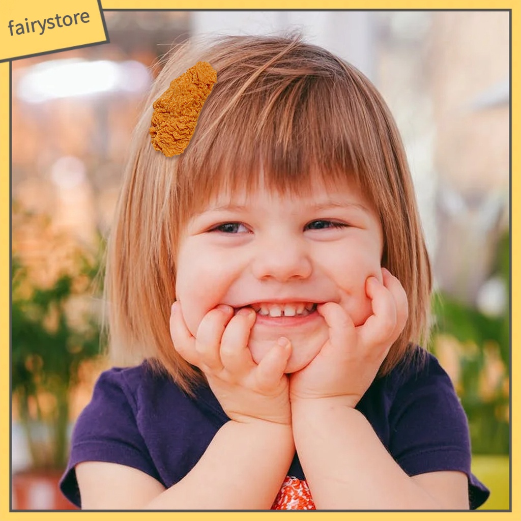 Kẹp Tóc Chống Biến Dạng Hình Thức Ăn Bằng Nhựa Cho Nữ