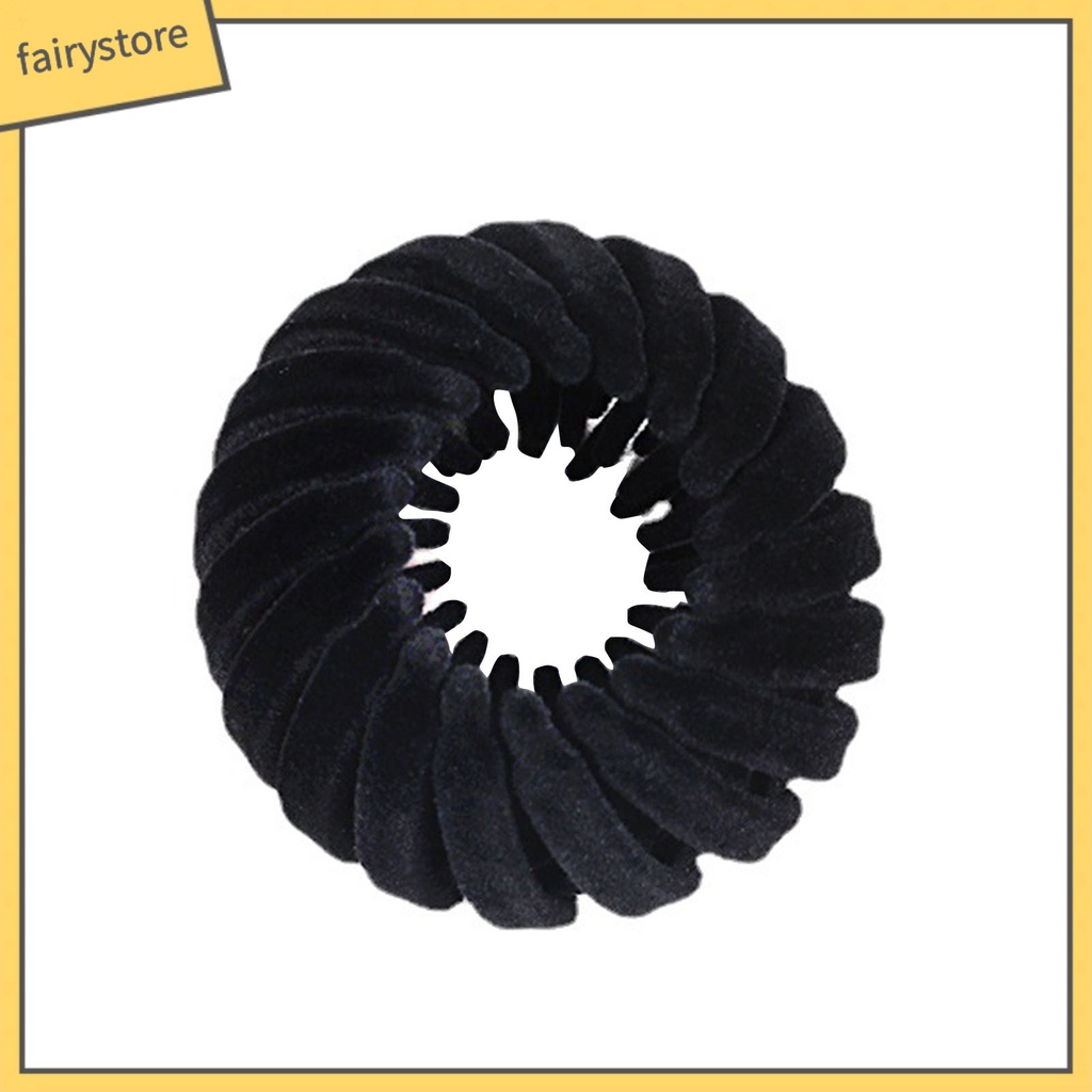 Kẹp Tóc Đuôi Ngựa Màu Trơn Không Đau Siêu Nhẹ Có Thể Tái Sử Dụng Giá Đỡ