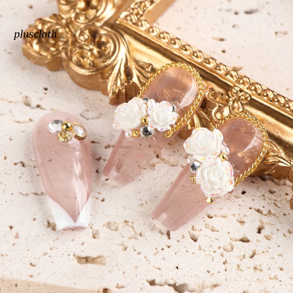 Dây Xích Kim Loại Trọng Lượng Nhẹ Đính Đá Trang Trí Móng Tay Cho Nữ