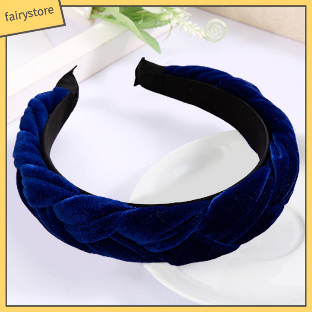 Băng Đô Cài Tóc Thắt Nút Bằng Xốp Rộng Cao Không Trơn Màu Sắc Phong Cách Hàn Quốc Cho Nữ