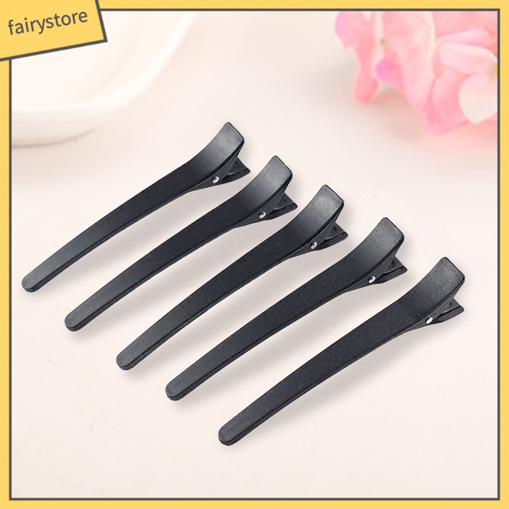 Set 12 Kẹp Tóc Tạo Kiểu Bằng Nhựa Màu Sắc Trơn Dành Cho Salon