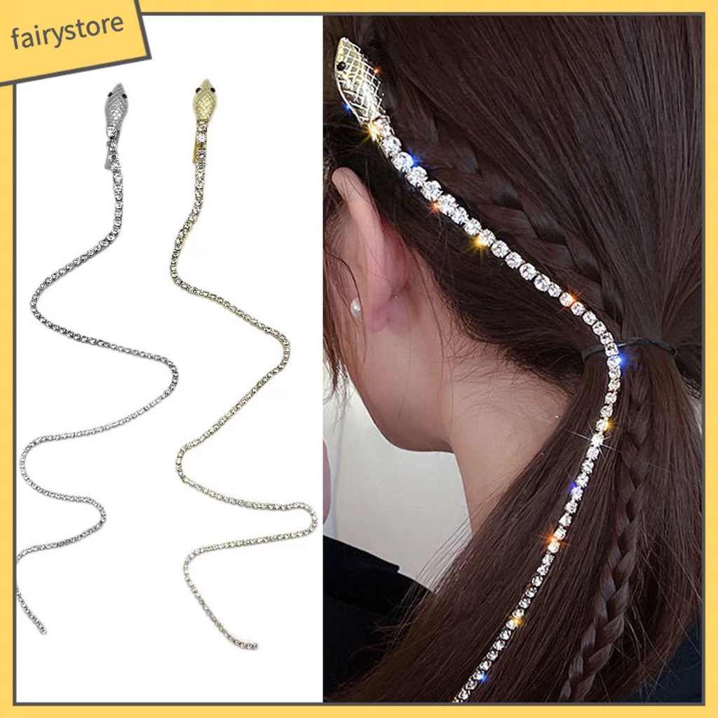 Chuỗi Dây Đeo Đầu Trang Trí Tóc Dạng Tua Rua Dài Lấp Lánh