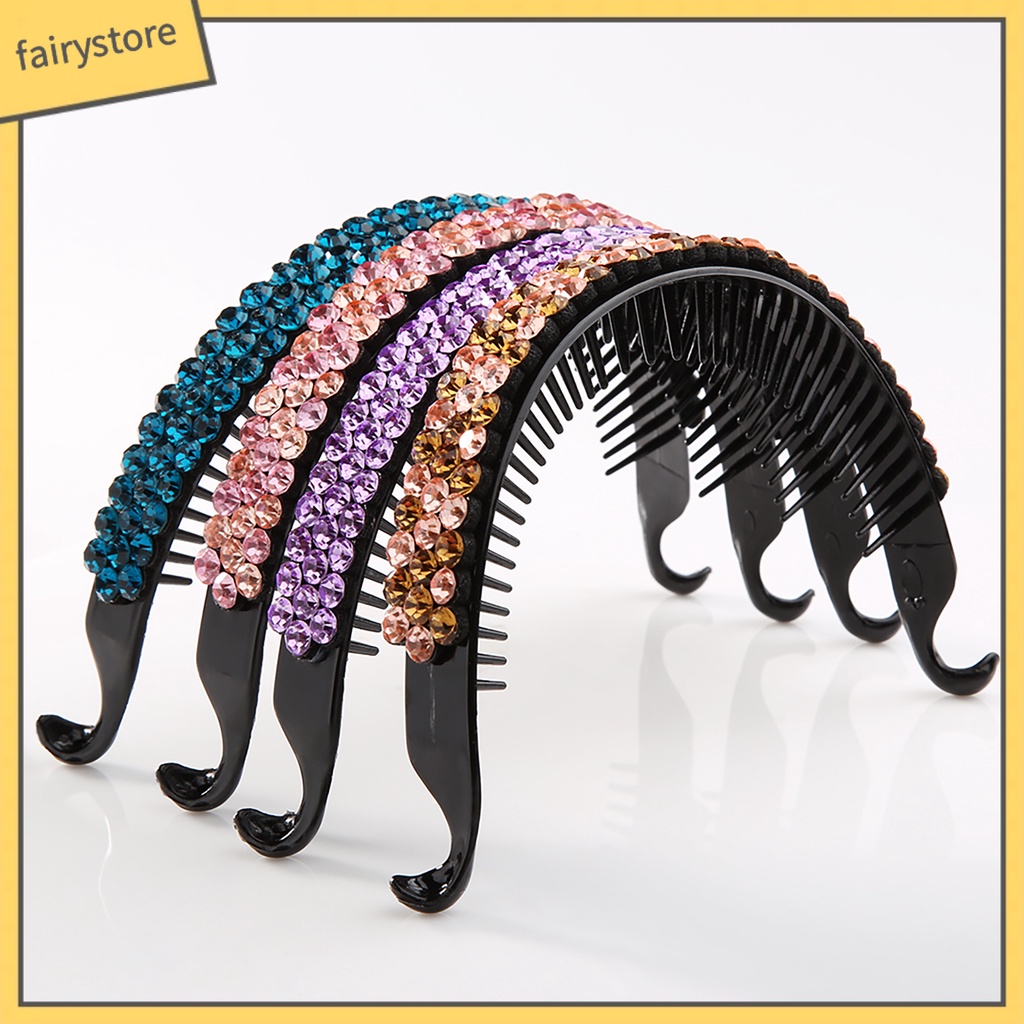 Kẹp Tóc Dạng Xoắn Đính Đá Lấp Lánh Thanh Lịch Cho Nữ