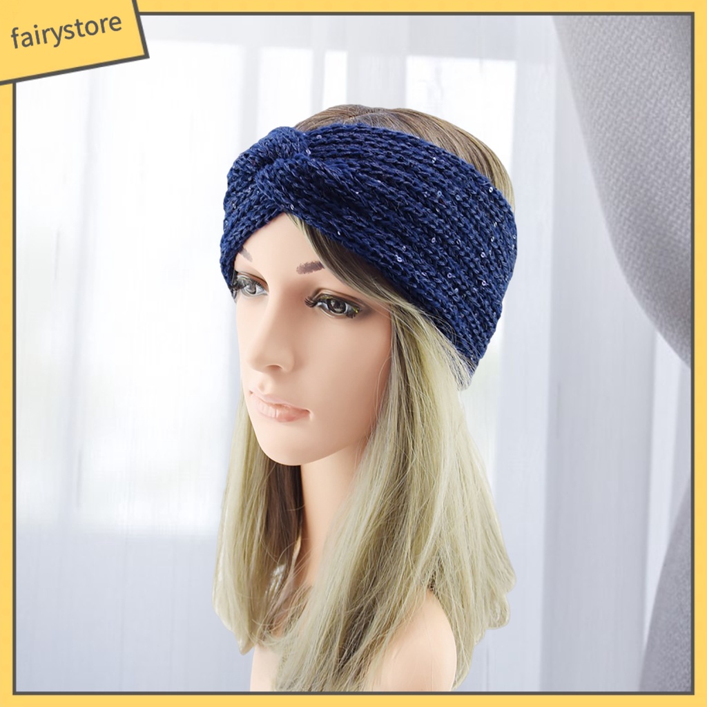 Băng Đô Dệt Kim Co Giãn Màu Trơn Thấm Hút Mồ Hôi Trọng Lượng Nhẹ Dành Cho Nữ