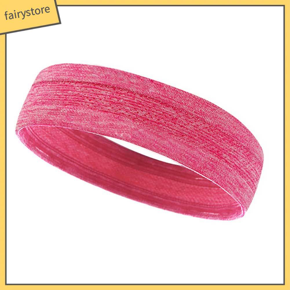 Băng Đô Unisex Co Giãn Chống Trượt Chống Mồ Hôi Màu Trơn Dùng Khi Tập Yoga Chạy Bộ