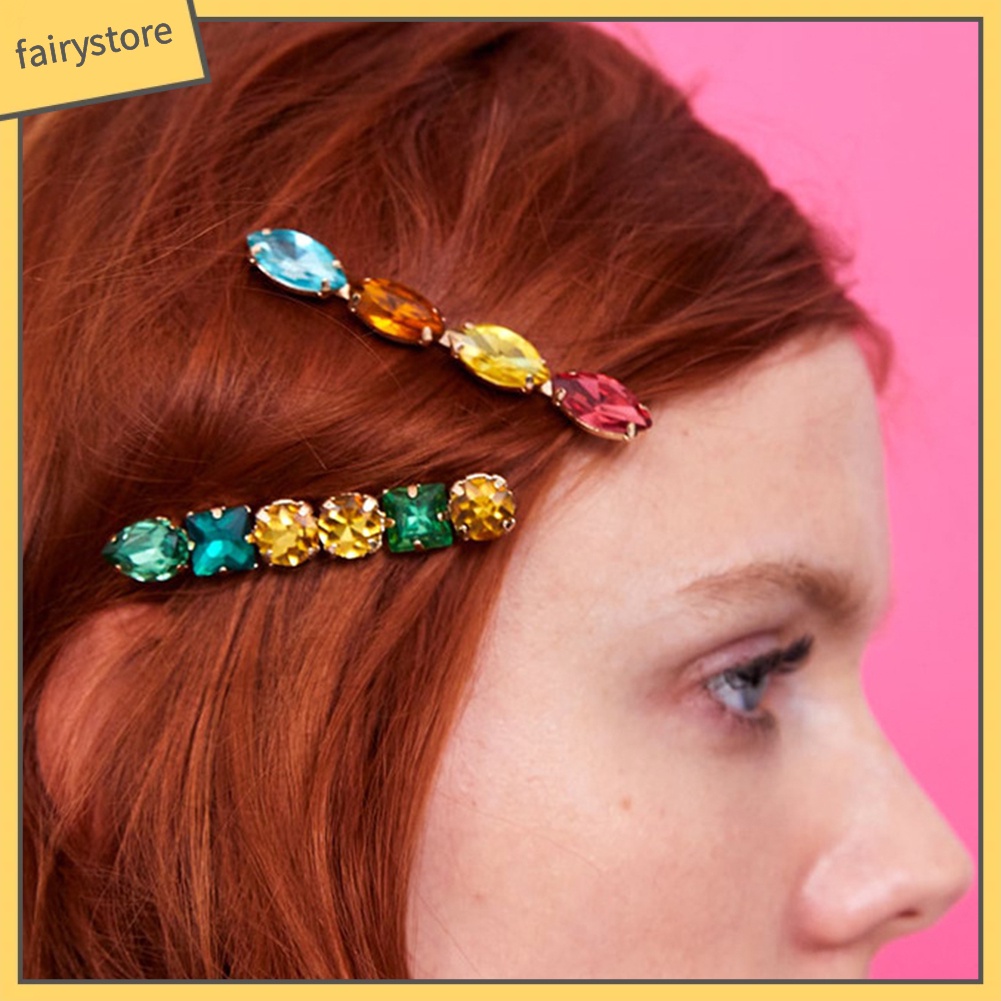 Set 3 Kẹp Tóc Hình Quả Dứa Đính Đá Nhiều Màu Sắc Cho Nữ