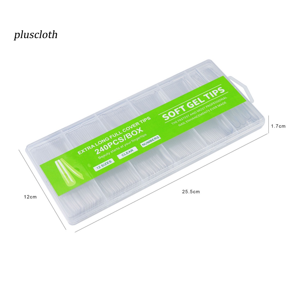 1 Hộp Móng Tay Giả Bằng Nhựa Trong Suốt Độ Bền Cao Có Thể Tháo Rời