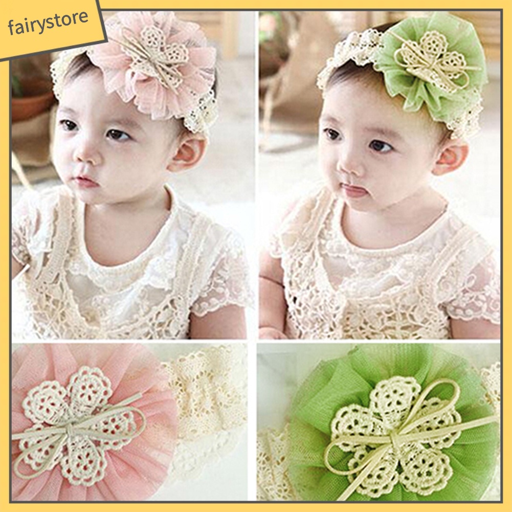 Băng Đô Ren Hoa Dễ Thương Cho Bé Gái