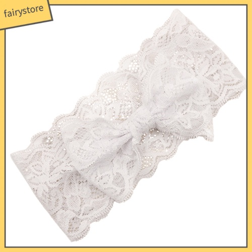 Băng Đô Cài Tóc Phối Nơ Ren Xinh Xắn Cho Bé Gái