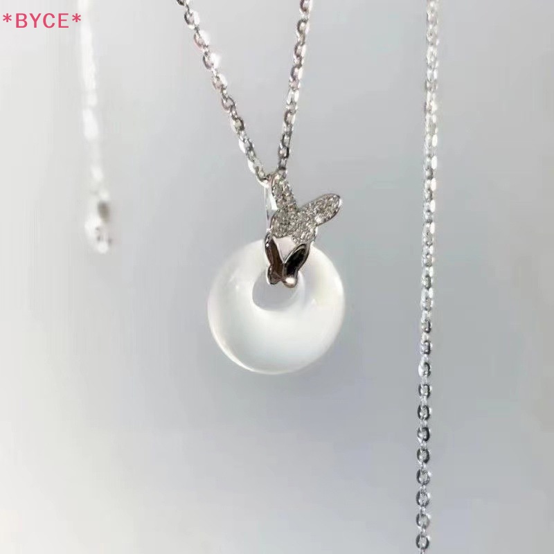 Vòng cổ Mặt Hình Bướm Đính Đá Ngọc Bích Thời Trang Cho Nữ Mới