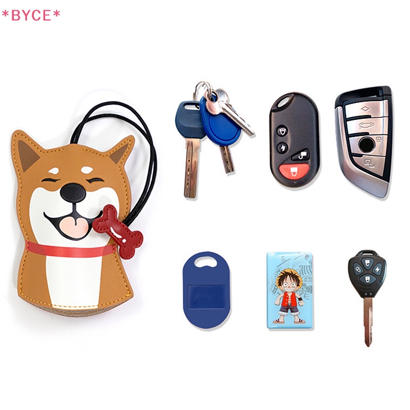 Túi Da Đựng Chìa Khóa Xe Hơi Hình Chú Chó Shiba Inu Sáng Tạo Dễ Thương Cho Nam Và Nữ Mới