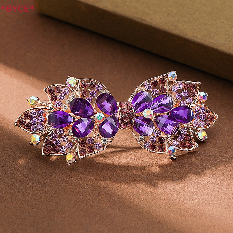 Kẹp Tóc Kim Loại Đính Đá Zircon Nhiều Màu Thời Trang Cao Cấp Mới