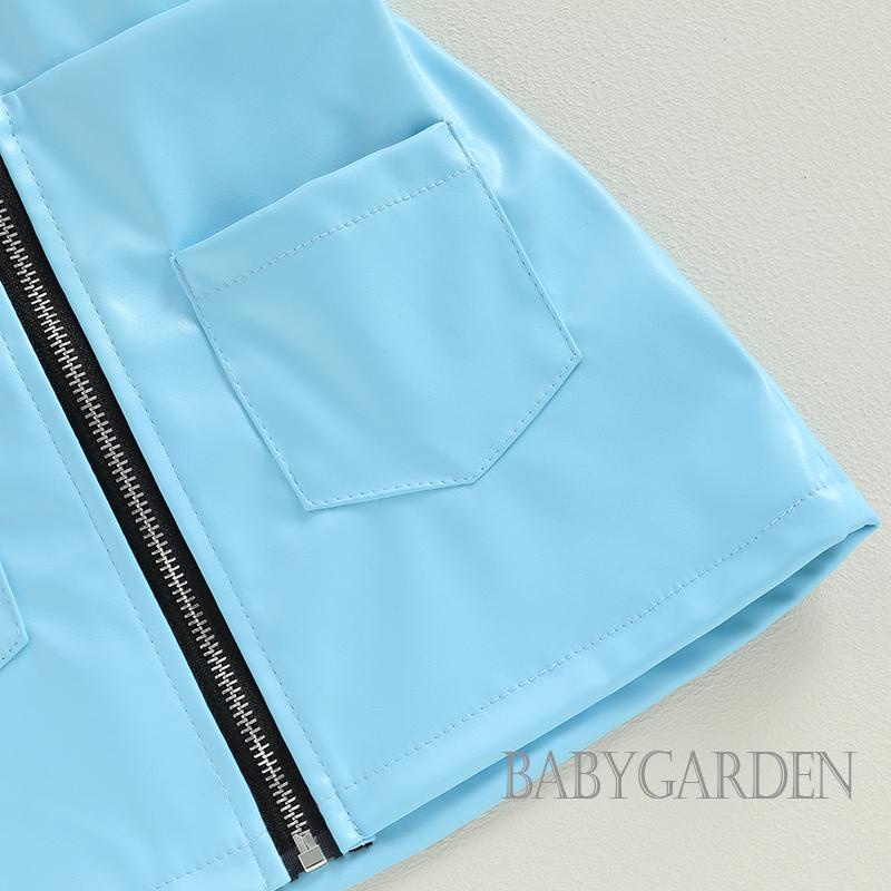 Set Áo Thun Tay Ngắn &amp; Váy Da Cho Bé Gái Từ 1-5 Tuổi