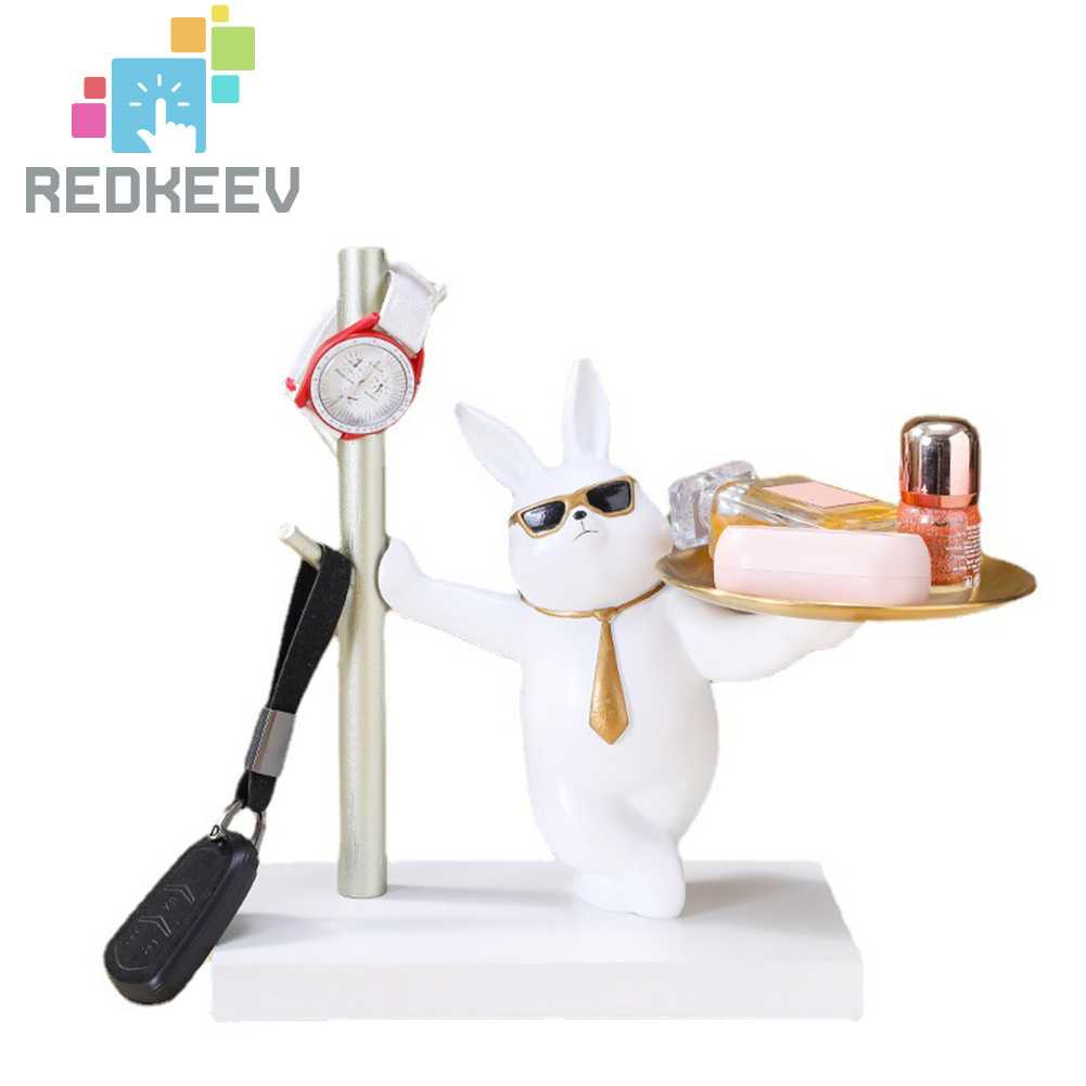 Tượng Thỏ Bằng Nhựa Resin Trang Trí Phòng Khách