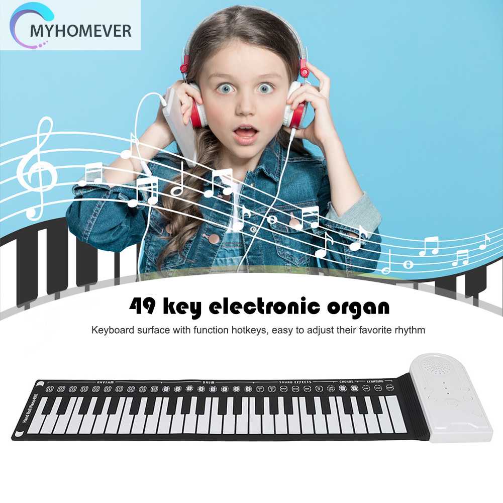 Đàn Piano Điện Tử Cuộn Lên Dây Silicone 49 Phím
