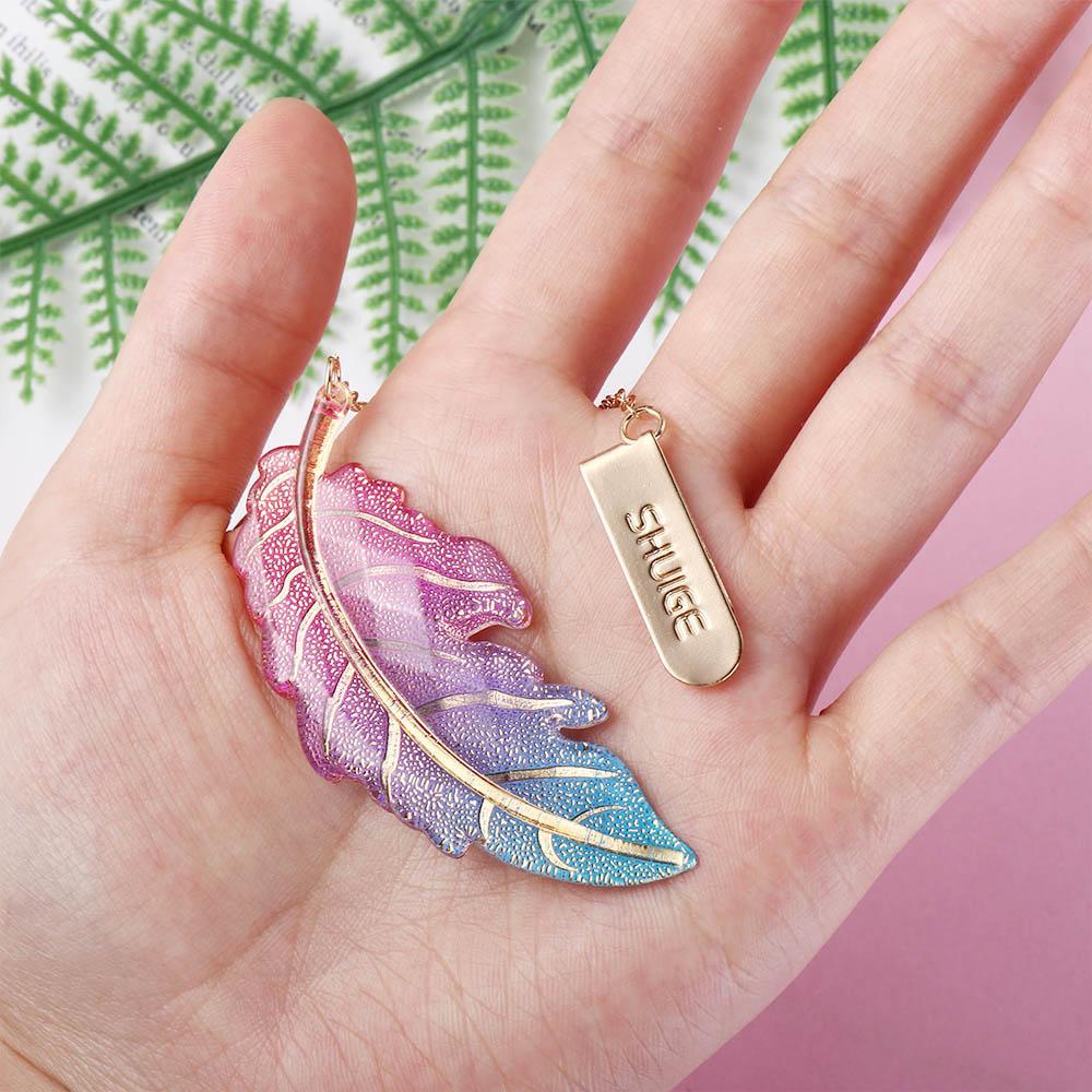 JARRED Set 2 Thẻ Đánh Dấu Sách Hình Chiếc Lá Dễ Thương Xinh Xắn