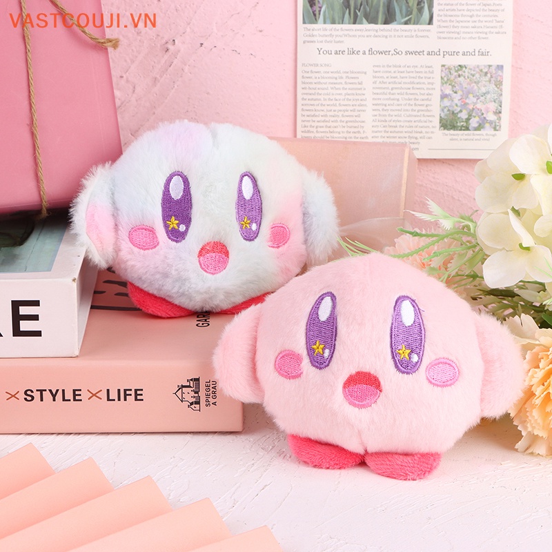 Móc Khóa Búp Bê Nhồi Bông Kirby Màu Hồng Dễ Thương