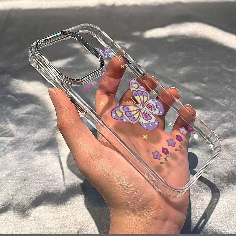 ✅Ốp Điện Thoại Mềm Chống Sốc Họa Tiết Cánh Bướm Đơn Giản Cho Apple Iphone12714Pro Plus 1113 8 9JLP