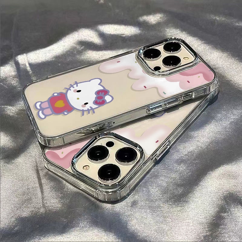 ✅Ốp Điện Thoại Mềm Chống Sốc Hình Mèo / Kem Cho Iphone 14pro 7iPhone12 8Plus max11 13KT 6TOI