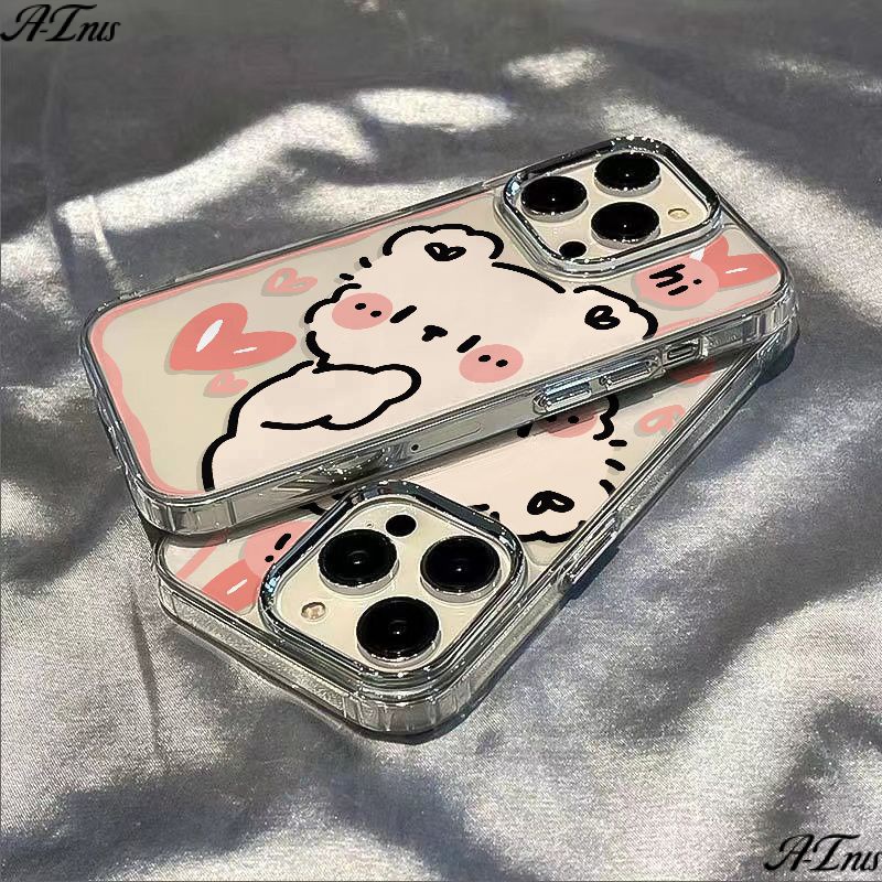 ✅Ốp Điện Thoại Dẻo Họa Tiết Chú Gấu Dễ Thương Chống Sốc Cho iPhone12 11 8 1314proins7 6KDY