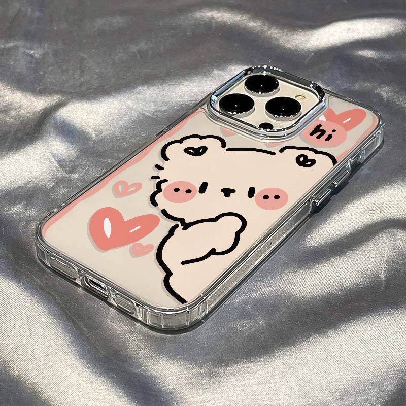 ✅Ốp Điện Thoại Dẻo Họa Tiết Chú Gấu Dễ Thương Chống Sốc Cho iPhone12 11 8 1314proins7 6KDY