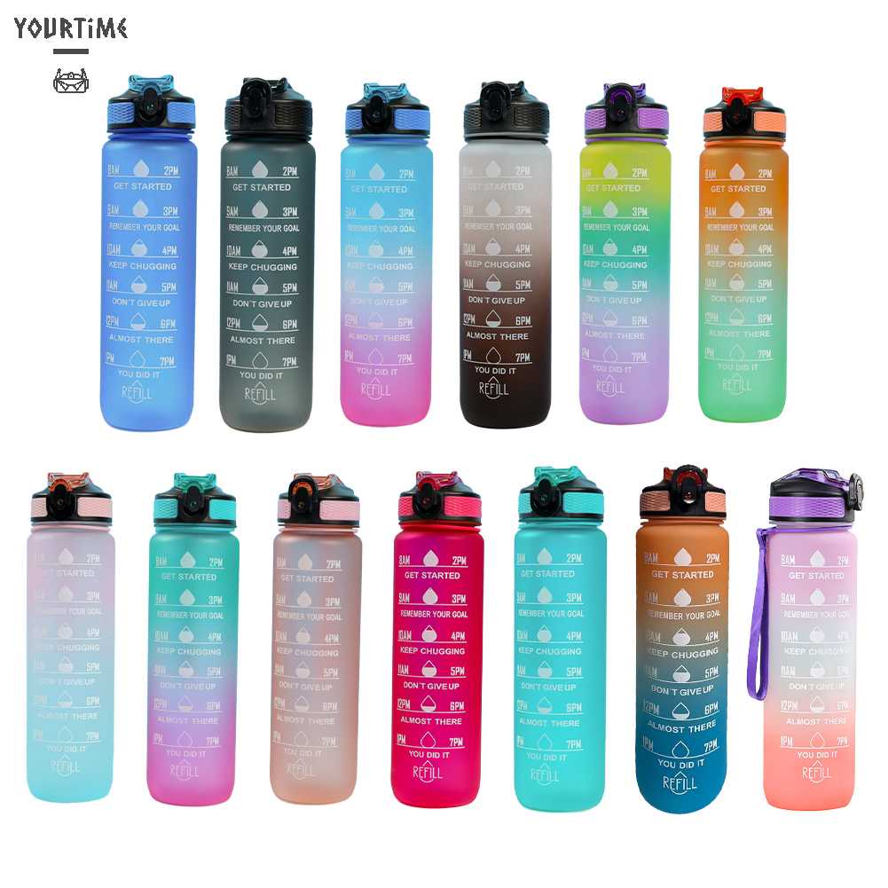 Bình Nước 1000ml Kèm Ống Hút Tiện Lợi Cho Người Lớn Và Trẻ Em